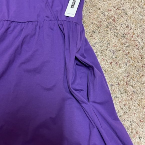 LAISHEN Cotton Purple Mini Sleeveless Sundress – S - NWT - Picture 3 of 8